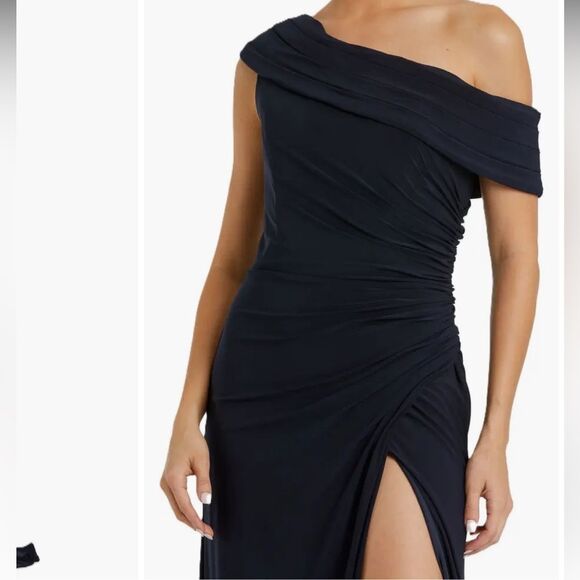 Ieena Mac Duggal 26517 Sleeveless Foldover Off Shoulder Gown Dress NWT Women’s 8 - Picture 3 of 14